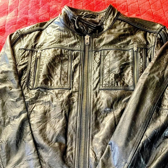 Murano Lambskin Leather Jacket Men's Large Like New - Picture 3 of 10